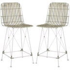 Minerva Tabouret de comptoir en osier (Lot de 2) - WIK6509 - Safavieh