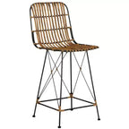 Minerva Tabouret de comptoir en osier (Lot de 2) - WIK6509 - Safavieh