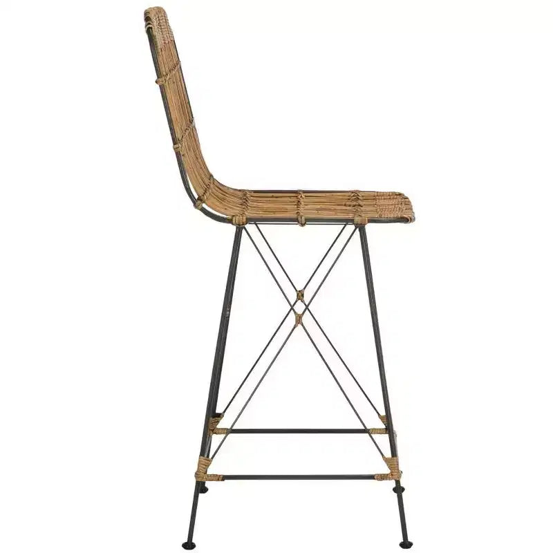 Minerva Tabouret de comptoir en osier (Lot de 2) - WIK6509 - Safavieh