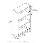 Étagère de rangement multifonctionnelle Furinno à 3 niveaux, bibliothèque ouverte moderne polyvalente avec étagères réglables, bleu clair