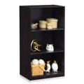 Furinno Basic 3 Cube Storage Bookcase Shelves for Any Space Needing Organization,Dark Walnut