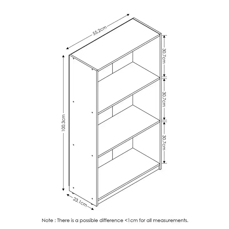 Furinno Basic Étagère de rangement à 3 cubes pour tout espace nécessitant une organisation, Noyer foncé