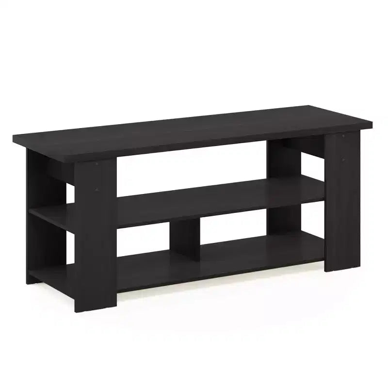 Meuble TV Furinno, console de divertissement pour téléviseurs jusqu'à 55 pouces avec étagères de rangement ouvertes, Espresso