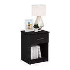 Table de Chevet Furinno Mid-Century avec Tiroir et Rangement Ouvert, Americano