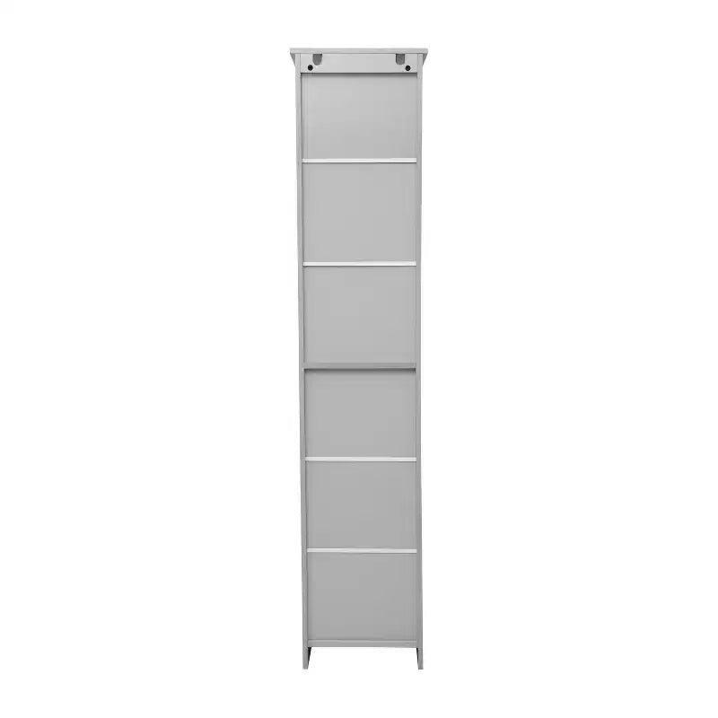 Meuble de rangement haut de salle de bain Flash Furniture Vega avec porte, étagère intérieure réglable et étagères supérieures ouvertes