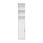 Meuble de rangement haut de salle de bain Flash Furniture Vega avec porte, étagère intérieure réglable et étagères supérieures ouvertes