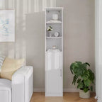 Meuble de rangement haut de salle de bain Flash Furniture Vega avec porte, étagère intérieure réglable et étagères supérieures ouvertes
