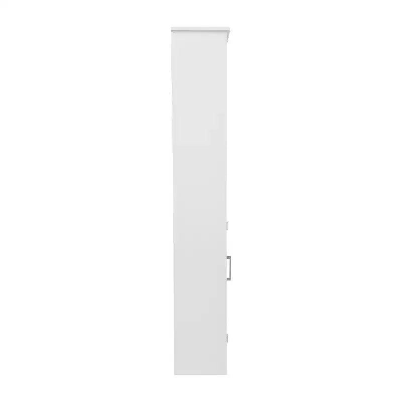 Meuble de rangement haut de salle de bain Flash Furniture Vega avec porte, étagère intérieure réglable et étagères supérieures ouvertes