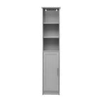 Meuble de rangement haut de salle de bain Flash Furniture Vega avec porte, étagère intérieure réglable et étagères supérieures ouvertes