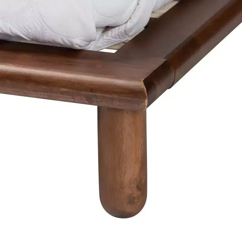 Baxton Studio Alivia Cadre de lit en bois Noyer brun