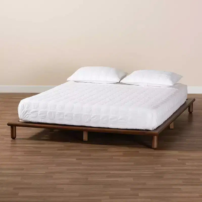 Baxton Studio Alivia Cadre de lit en bois Noyer brun