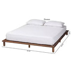 Baxton Studio Alivia Cadre de lit en bois Noyer brun