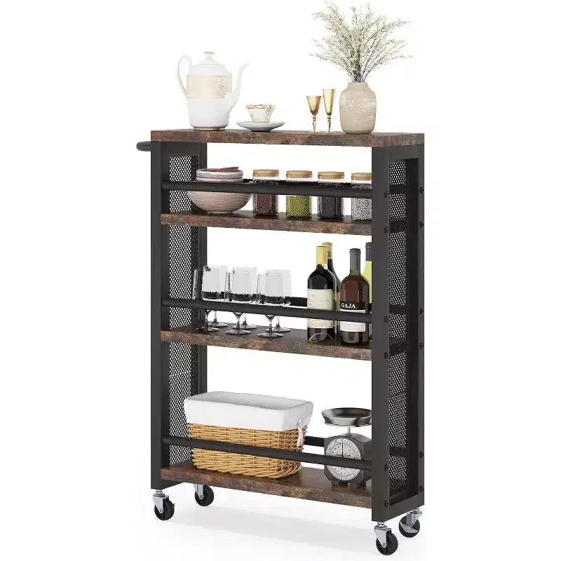 Lantine 4-Tier Slim Rolling Cart