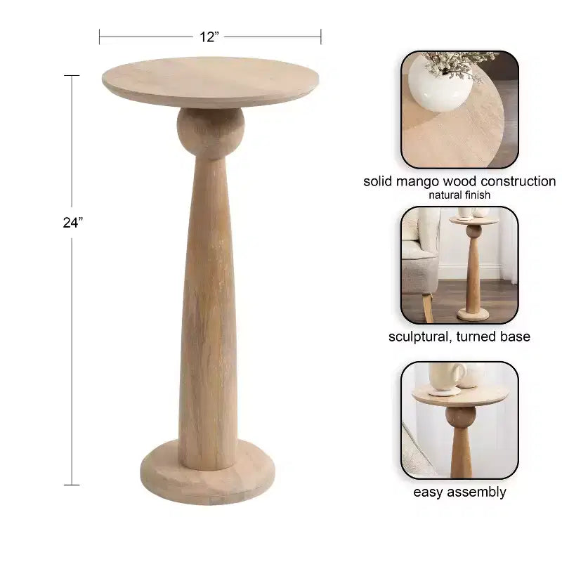 Table d'appoint ronde Jakob par Kate and Laurel