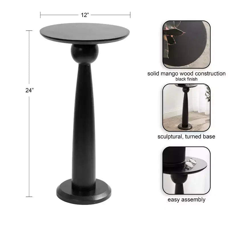 Table d'appoint ronde Jakob par Kate and Laurel