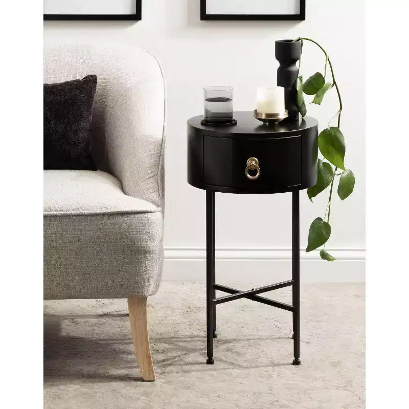 Table d'appoint ronde Glam Decklyn Kate and Laurel