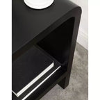 Table d'appoint Kate and Laurel Reddy Radius Arch, 16x12x24, noire