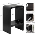 Table d'appoint Kate and Laurel Reddy Radius Arch, 16x12x24, noire
