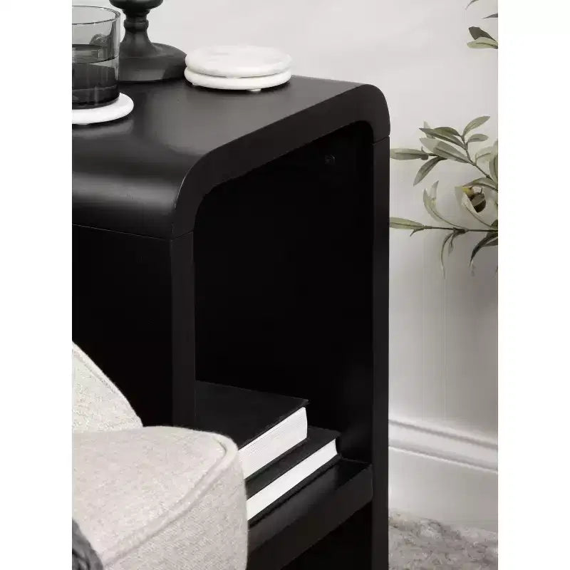 Table d'appoint Kate and Laurel Reddy Radius Arch, 16x12x24, noire