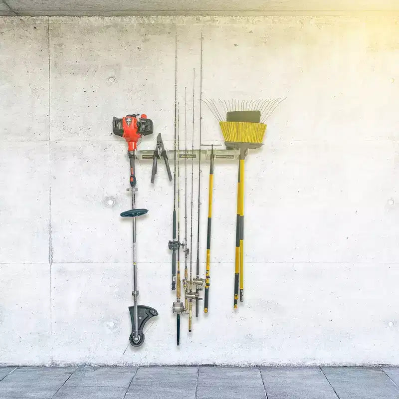 Organisateur de garage Piranha Green Touch pour outils à main, cannes à pêche et coupe-bordures