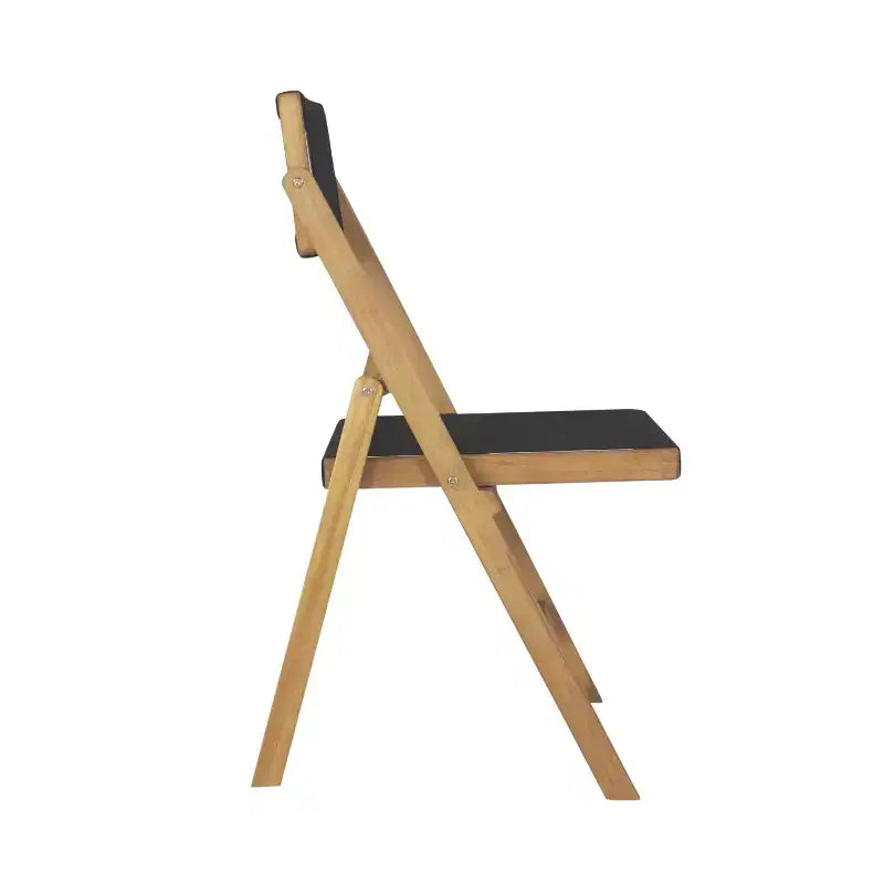Chaise pliante JONATHAN Y Olivier en bois moderne style côtier avec dossier réglable et corde