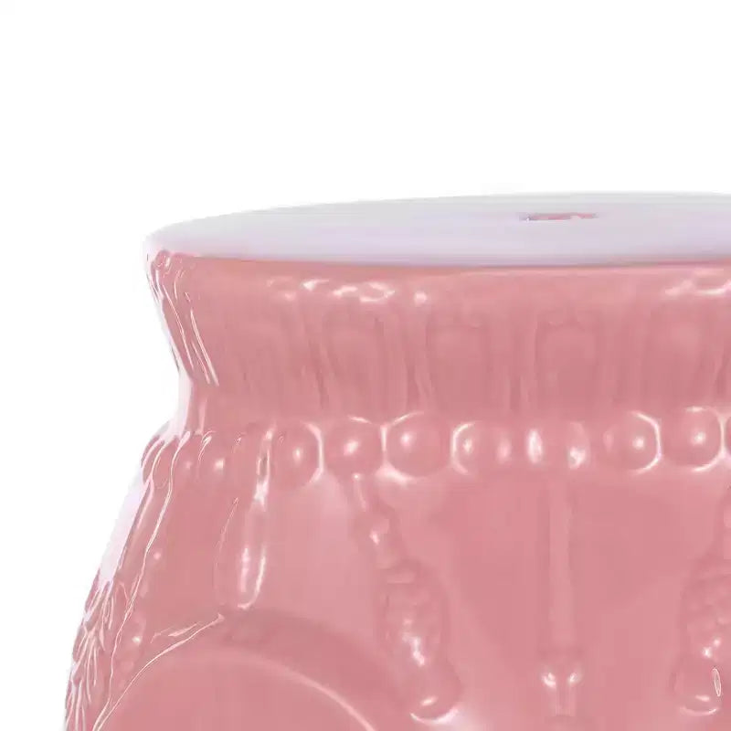 JONATHAN Y Orla 18,5" Tabouret de jardin/table d'appoint en céramique éléphant bohème moderne