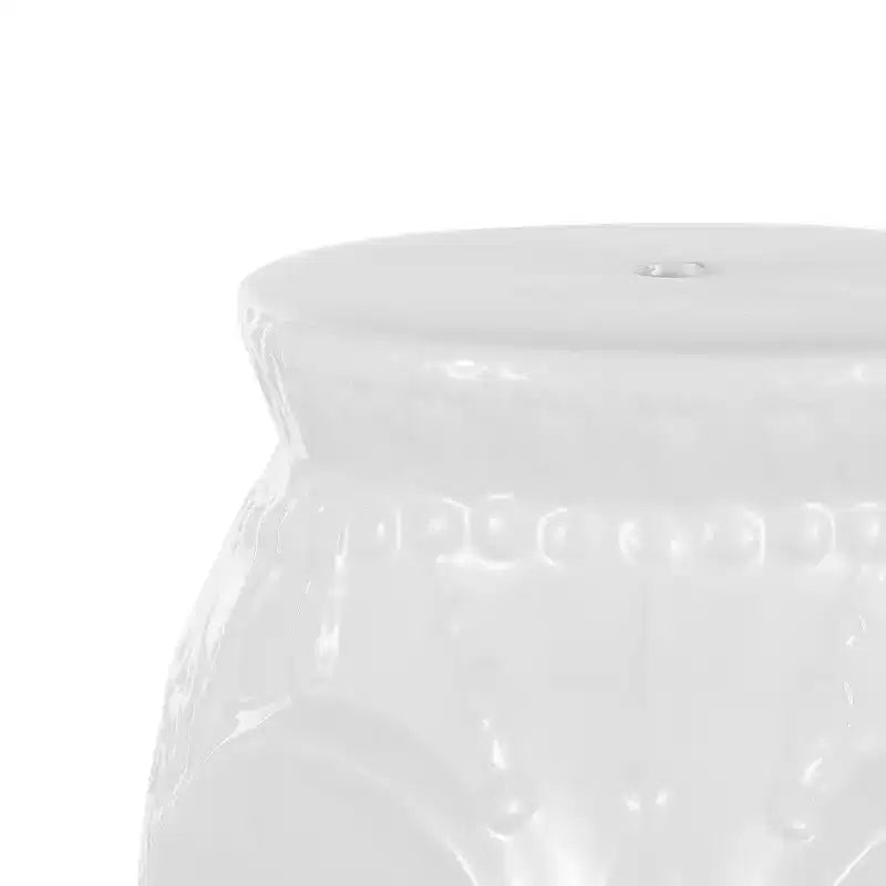 JONATHAN Y Orla 18,5" Tabouret de jardin/table d'appoint en céramique éléphant bohème moderne
