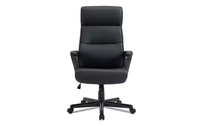 Alera Alera Oxnam Series Chaise de travail à dossier haut, supporte jusqu'à 125 kg, hauteur d'assise de 44,6 à 54,3 cm, assise/dossier noir, base noire