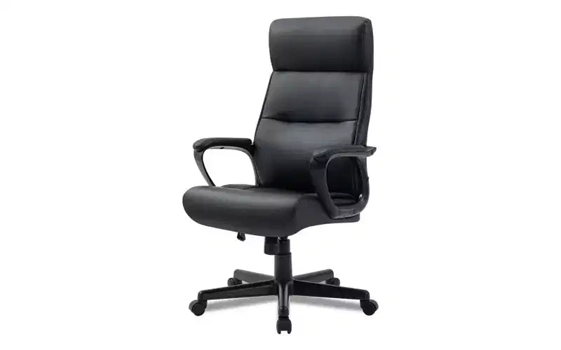 Alera Alera Oxnam Series Chaise de travail à dossier haut, supporte jusqu'à 125 kg, hauteur d'assise de 44,6 à 54,3 cm, assise/dossier noir, base noire