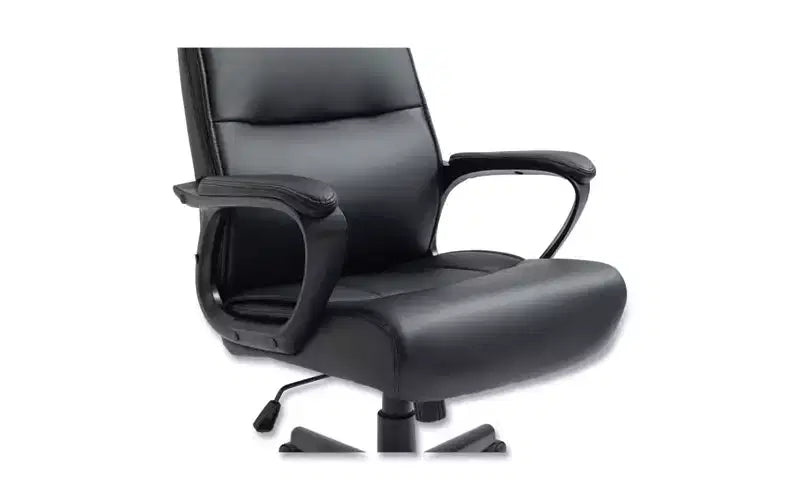 Alera Alera Oxnam Series Chaise de travail à dossier haut, supporte jusqu'à 125 kg, hauteur d'assise de 44,6 à 54,3 cm, assise/dossier noir, base noire