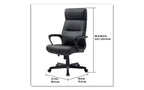 Alera Alera Oxnam Series Chaise de travail à dossier haut, supporte jusqu'à 125 kg, hauteur d'assise de 44,6 à 54,3 cm, assise/dossier noir, base noire