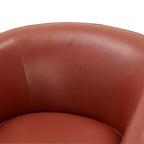 Fauteuil pivotant Comfort Pointe Taos en cuir pleine fleur avec piètement en bois