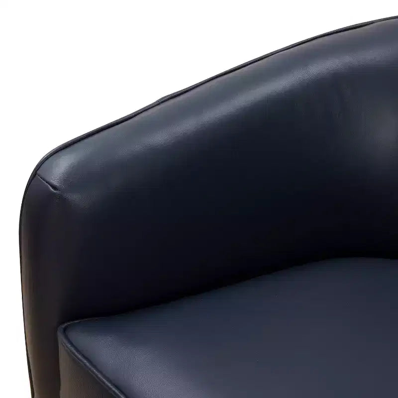 Fauteuil pivotant Comfort Pointe Taos en cuir pleine fleur avec piètement en bois