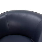 Fauteuil pivotant Comfort Pointe Taos en cuir pleine fleur avec piètement en bois