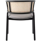 Chaise de salle à manger moderne Ervilla avec cadre noir par LeisureMod, design durable, assise confortable, parfaite pour la cuisine, la salle à manger, le bureau ou le salon