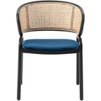 Chaise de salle à manger moderne Ervilla avec cadre noir par LeisureMod, design durable, assise confortable, parfaite pour la cuisine, la salle à manger, le bureau ou le salon