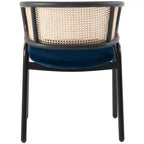 Chaise de salle à manger moderne Ervilla avec cadre noir par LeisureMod, design durable, assise confortable, parfaite pour la cuisine, la salle à manger, le bureau ou le salon
