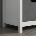 Banc à chaussures HOMCOM avec coussin, banc de rangement d'entrée avec siège rembourré, 2 tiroirs et étagère réglable pour couloir, salon, chambre, blanc