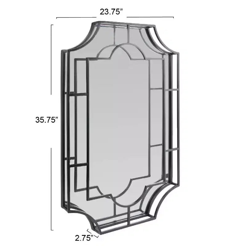 Miroir mural encadré en métal vintage de Storied Home