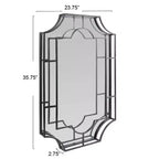 Miroir mural encadré en métal vintage de Storied Home