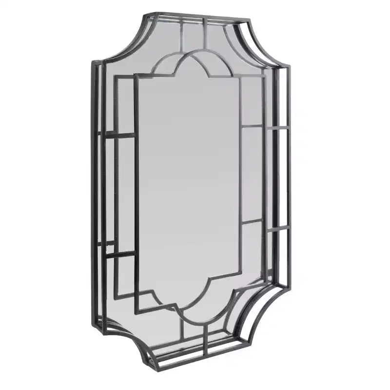 Storied Home Vintage Metal Framed Wall Mirror