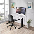 Mount-It! Bureau électrique assis-debout avec plateau de 48, blanc et noir