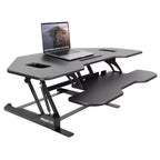 Mount-It! Corner Sit Stand Desk Converter, Black