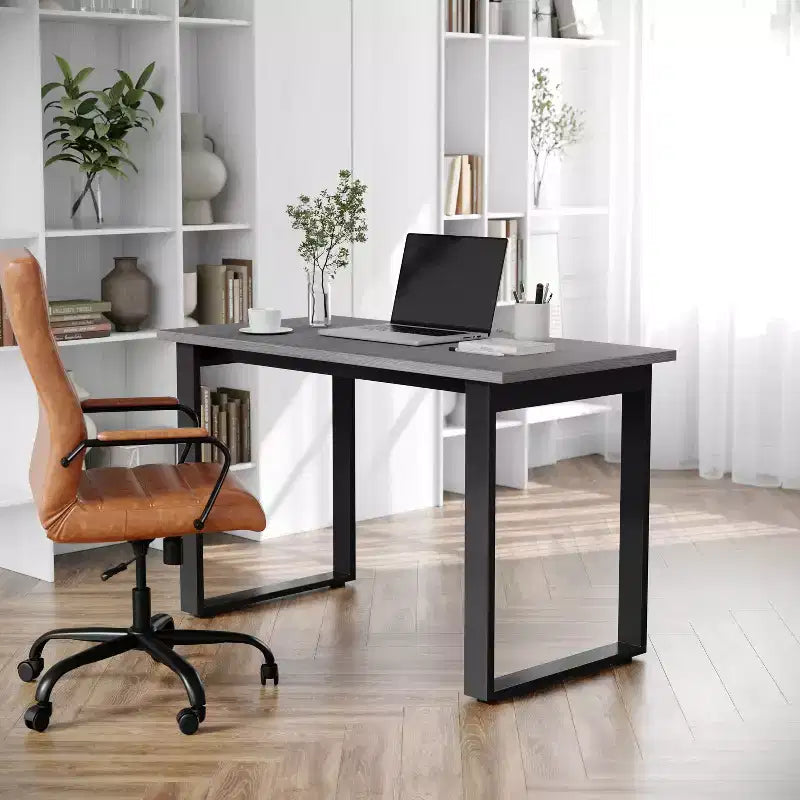 Flash Furniture Redmond, table de conférence commerciale 122 x 61 cm avec plateau épais de 2,54 cm en stratifié double face avec bords en PVC et piétement en U en acier robuste