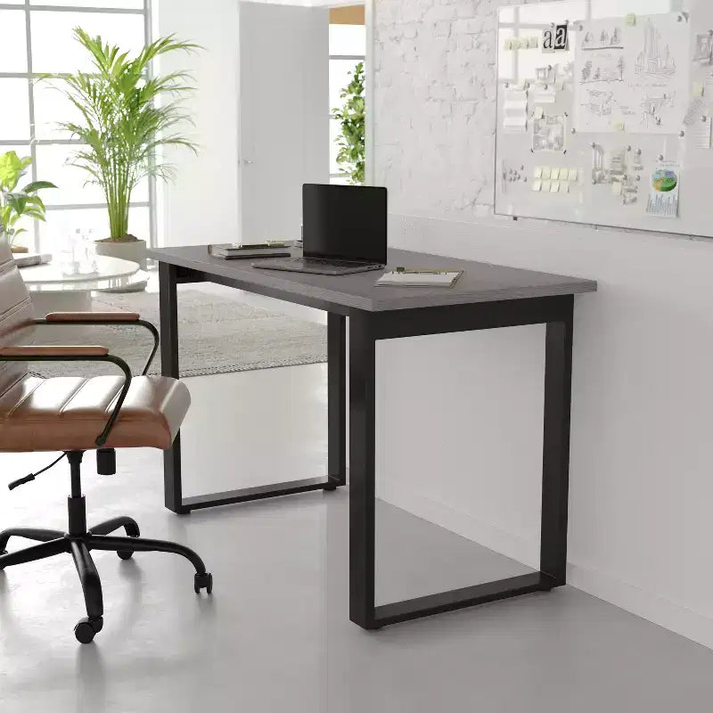 Flash Furniture Redmond, table de conférence commerciale 122 x 61 cm avec plateau épais de 2,54 cm en stratifié double face avec bords en PVC et piétement en U en acier robuste