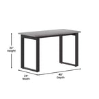 Flash Furniture Redmond, table de conférence commerciale 122 x 61 cm avec plateau épais de 2,54 cm en stratifié double face avec bords en PVC et piétement en U en acier robuste