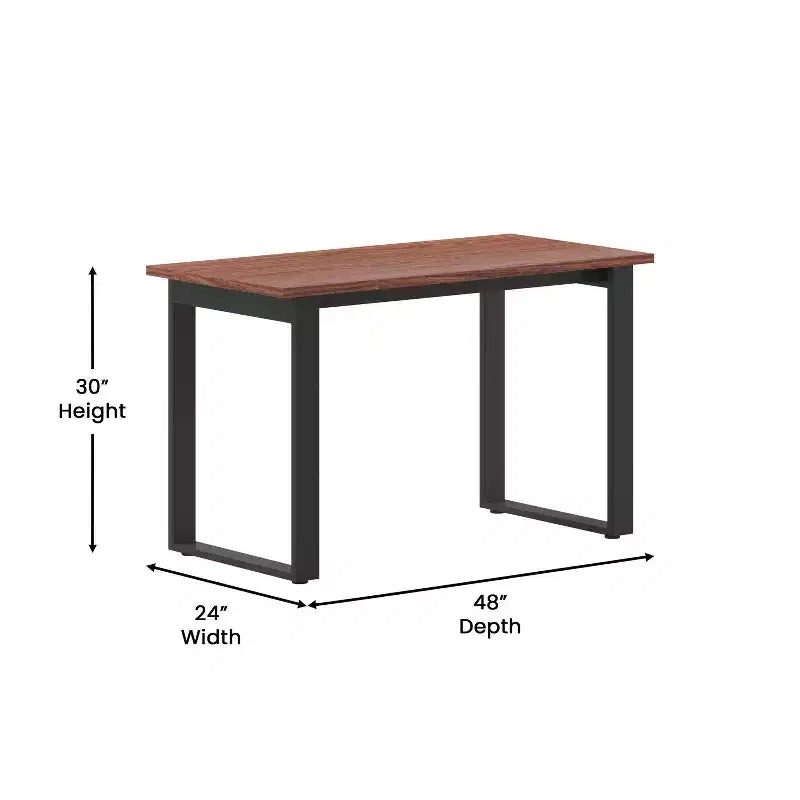 Flash Furniture Redmond, table de conférence commerciale 122 x 61 cm avec plateau épais de 2,54 cm en stratifié double face avec bords en PVC et piétement en U en acier robuste