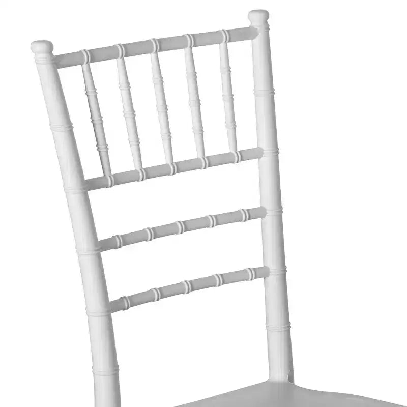Chaise de salle à manger Chiavari empilable moderne Fabulaxe, sièges pour les repas, les événements et les mariages, chaise de fête, blanc