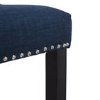 Tabouret de bar WestinTrends 29 avec assise rembourrée en forme de selle (lot de 2), noir/bleu marine