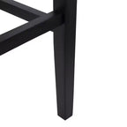 Tabouret de bar WestinTrends 29 avec assise rembourrée en forme de selle (lot de 2), noir/bleu marine